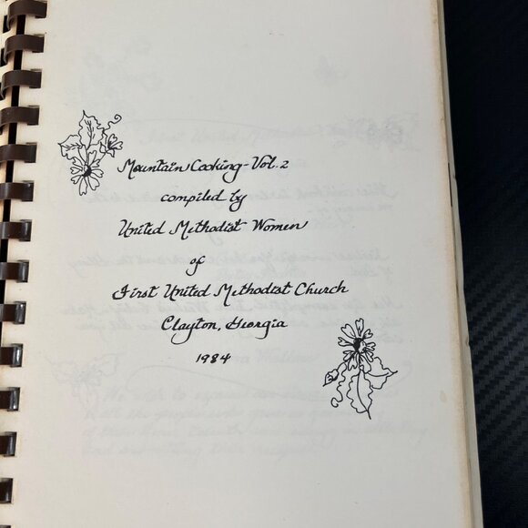 Mountain Cooking Vol 2 Cookbook United Methodist Women Georgia 1984 Spiral - Picture 3 of 10